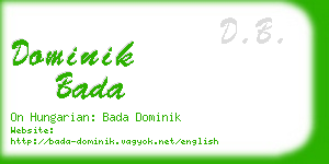 dominik bada business card